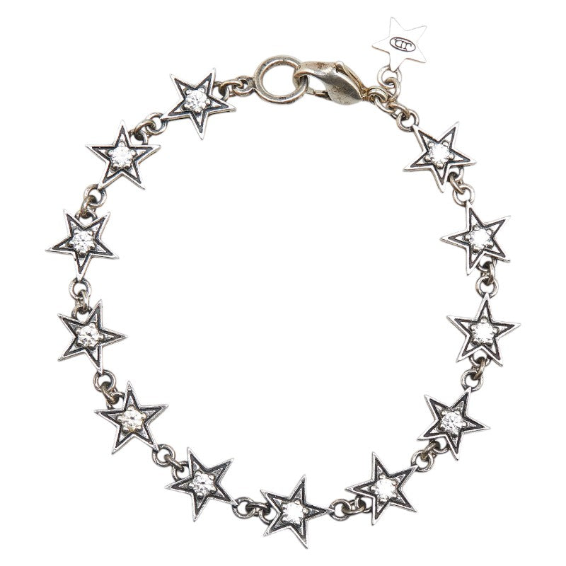 ジャスティンデイビス HOLLYWOOD BLVD ハリウッドブルーバード スターモチーフ 星 ブレスレット シルバー SV925 シルバー レディース Justin Davis 【中古】