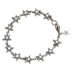 ジャスティンデイビス HOLLYWOOD BLVD ハリウッドブルーバード スターモチーフ 星 ブレスレット シルバー SV925 シルバー レディース Justin Davis 【中古】