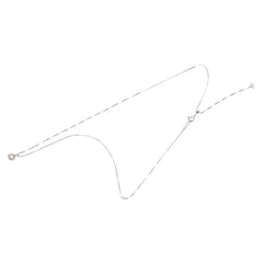 K18WG ホワイトゴールド ダイヤ0.50ct ベネチアン チェーン ネックレス レディース 【中古】