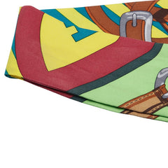 エルメス ツイリー コーチング COACHING スカーフ グリーン マルチカラー シルク レディース HERMES 【中古】