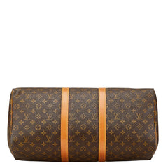ルイ ヴィトン モノグラム キーポル50 ボストンバッグ ショルダーバッグ M41426 ブラウン PVC レザー レディース LOUIS VUITTON 【中古】