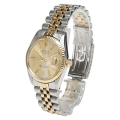 ロレックス デイトジャスト 腕時計 16013 自動巻き ゴールド文字盤 ステンレススチール K18YG イエローゴールド メンズ ROLEX 【中古】