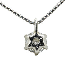 Pt900 プラチナ Pt850 プラチナ ダイヤ0.436ct プチ ネックレス レディース 【中古】