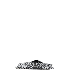 サンローラン レオパード プリント トートバッグ ブラック グレー コットン リサイクルコットン レディース SAINT LAURENT 【中古】