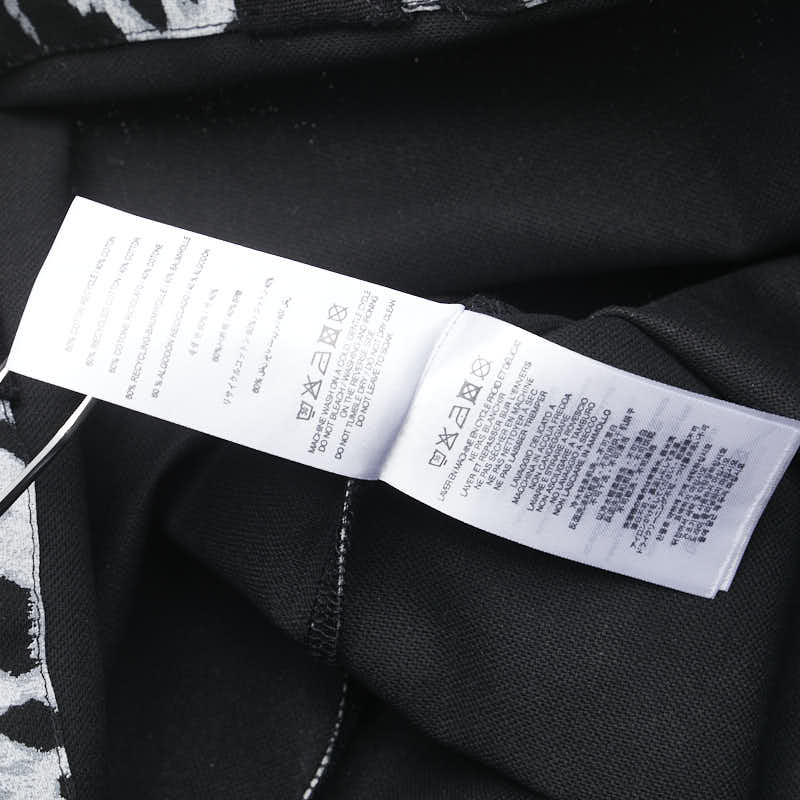 サンローラン レオパード プリント トートバッグ ブラック グレー コットン リサイクルコットン レディース SAINT LAURENT 【中古】