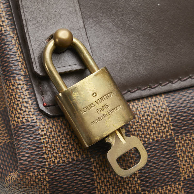 ルイ ヴィトン ダミエ グリニッジPM ボストンバッグ N41165 ブラウン PVC レザー レディース LOUIS VUITTON 【中古】