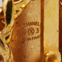 シャネル ココマーク 麦穂 モチーフ ラウンド イヤリング ゴールド メッキ レディース CHANEL 【中古】