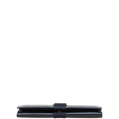 サルヴァトーレフェラガモ ヴァラリボン 長財布 ネイビー レザー レディース Salvatore Ferragamo 【中古】