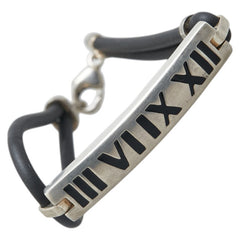 ティファニー アトラス ニューメリック ブレスレット SV925 シルバー ラバー レディース TIFFANY&Co. 【中古】