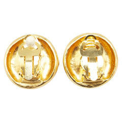 シャネル ラインストーン イヤリング ゴールド メッキ フェイクパール レディース CHANEL 【中古】