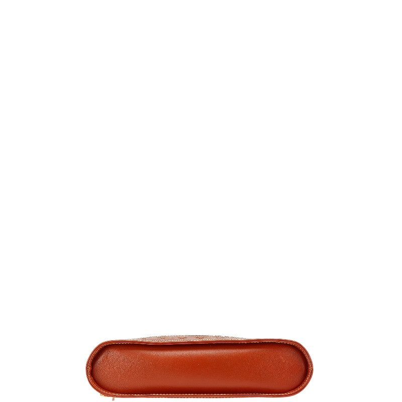 サンローラン Yカット ロゴ ハンドバッグ ショルダーバッグ 2WAY ブラウン レザー レディース SAINT LAURENT 【中古】