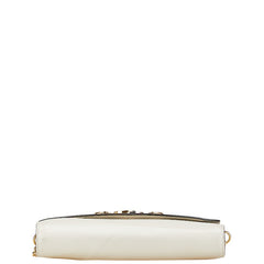 グッチ ズゥミ チェーン ショルダーバッグ ハンドバッグ 572375 ホワイト ゴールド シルバー レザー レディース GUCCI 【中古】