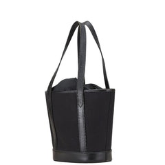 ハンティングワールド ハンドバッグ トートバッグ ブラック キャンバス レザー レディース HUNTING WORLD 【中古】