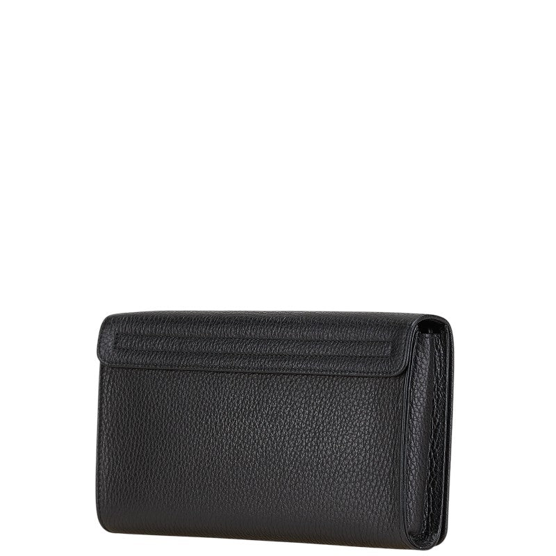 ダンヒル ロゴ 長財布 ブラック レザー レディース Dunhill 【中古】