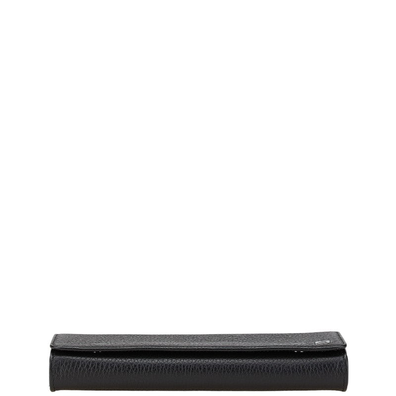 ダンヒル ロゴ 長財布 ブラック レザー レディース Dunhill 【中古】