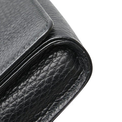 ダンヒル ロゴ 長財布 ブラック レザー レディース Dunhill 【中古】