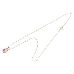 K18YG イエローゴールド ルビー0.51ct ダイヤ0.07ct ペンダントネックレス レディース 【中古】