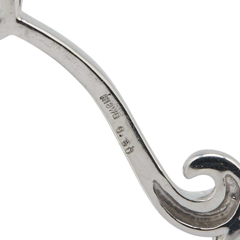 K18WG ホワイトゴールド ダイヤ0.50ct ネックレス レディース 【中古】