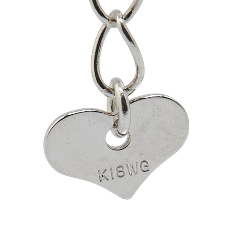 K18WG ホワイトゴールド ダイヤ0.50ct ネックレス レディース 【中古】