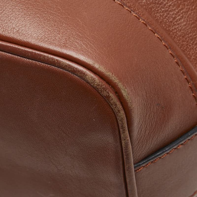 セリーヌ ショルダーバッグ ブラウン レザー レディース CELINE 【中古】