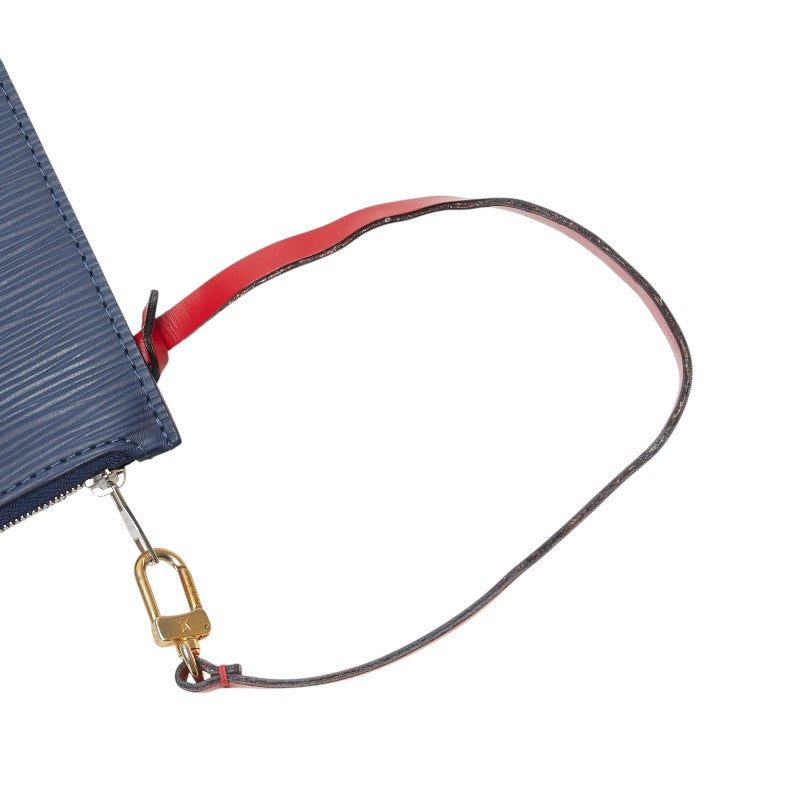 ルイ ヴィトン エピ ネヴァーフルMM 付属品ポーチ ポーチ M54270 アンディゴブルー コクリコ レザー レディース LOUIS VUITTON 【中古】