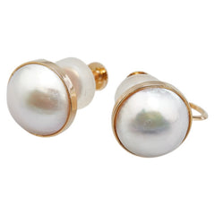 K18YG イエローゴールド マベパール10.3mm イヤリング レディース 【中古】