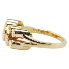 K18YG イエローゴールド ダイヤ0.14ct リング 指輪 レディース 11号 【中古】