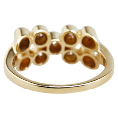 K18YG イエローゴールド ダイヤ0.14ct リング 指輪 レディース 11号 【中古】