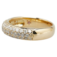 K18YG イエローゴールド ダイヤ0.47ct リング 指輪 レディース 7号 【中古】