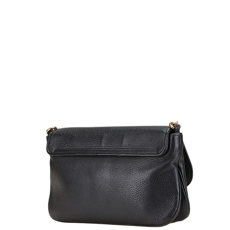 グッチ チェーン ワンショルダーバッグ 251820 ブラック レザー レディース GUCCI 【中古】