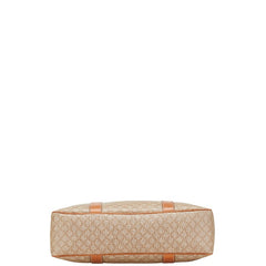 セリーヌ マカダム ハンドバッグ トートバッグ ベージュ ブラウン PVC レザー レディース CELINE 【中古】