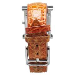 エルメス Hウォッチ 11Pダイヤ 腕時計 HH1.210 クオーツ シルバー文字盤 ステンレススチール レザー レディース HERMES 【中古】