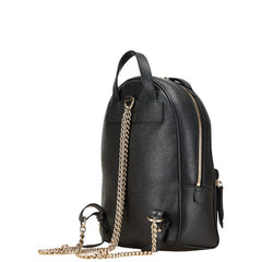 グッチ インターロッキングG ソーホー リュック バックパック 536192 ブラック レザー レディース GUCCI 【中古】