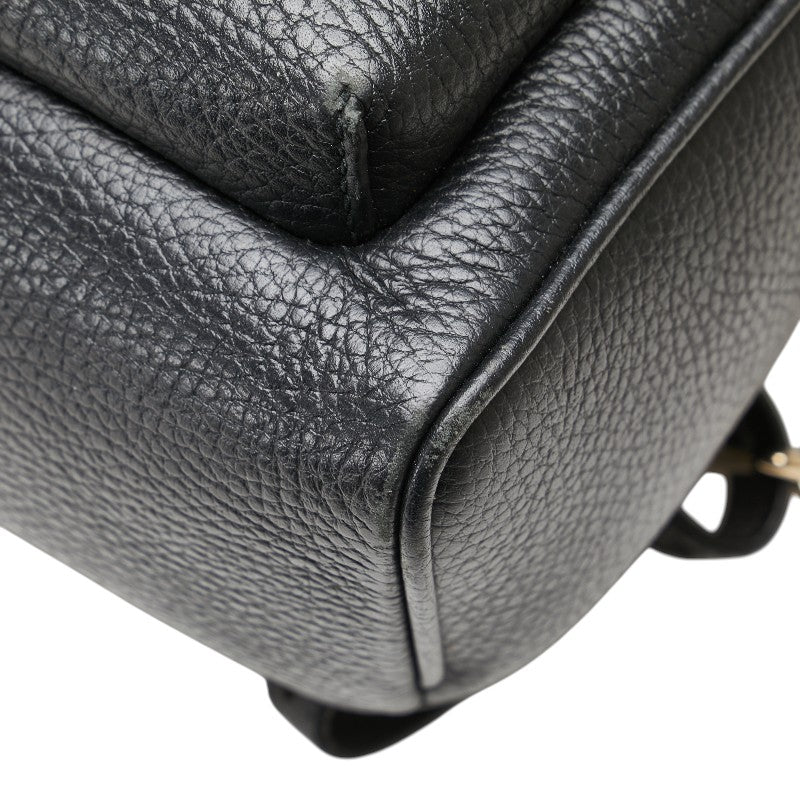 グッチ インターロッキングG ソーホー リュック バックパック 536192 ブラック レザー レディース GUCCI 【中古】