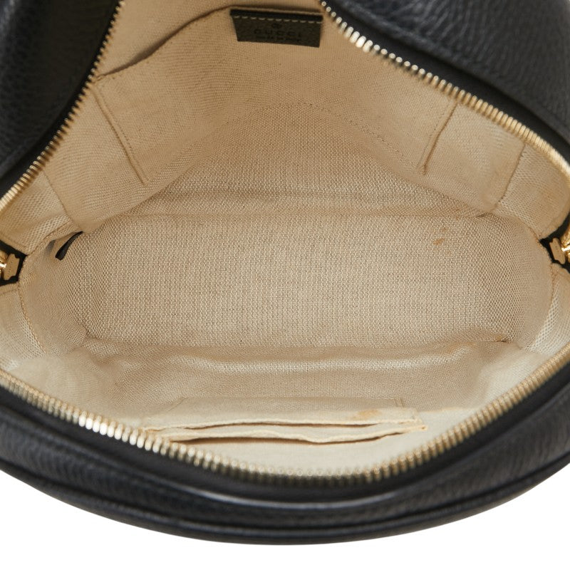 グッチ インターロッキングG ソーホー リュック バックパック 536192 ブラック レザー レディース GUCCI 【中古】