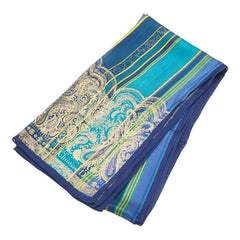 ディオール ペイズリー スカーフ ショール ネイビー マルチカラー シルク レディース Dior 【中古】