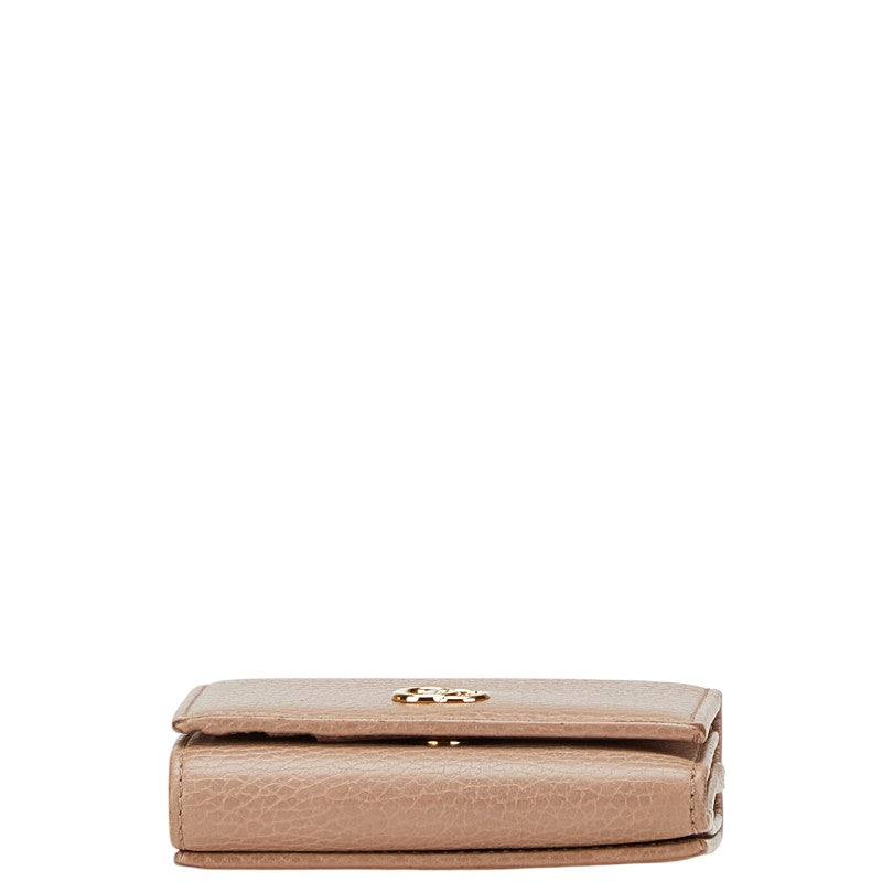 グッチ GGマーモント 三つ折り財布 コンパクトウォレット 474746 ベージュ レザー レディース GUCCI 【中古】