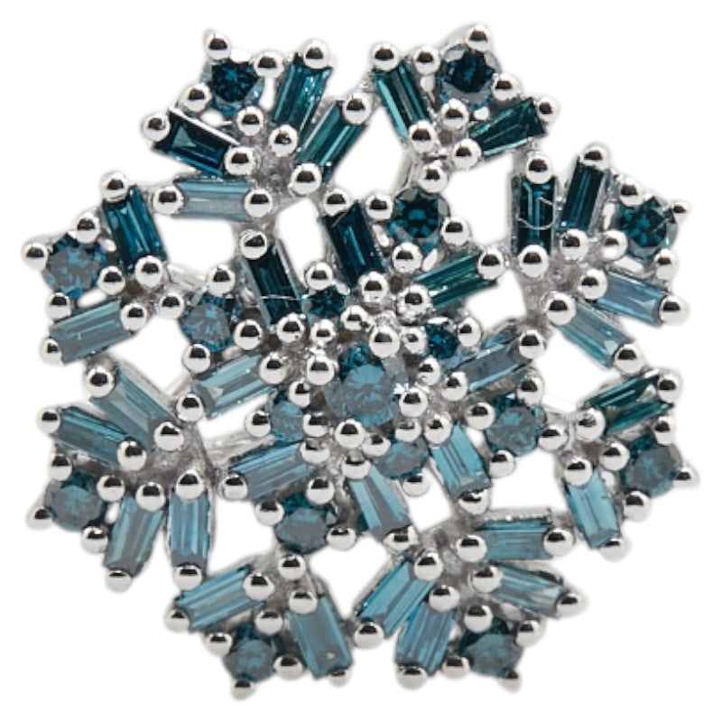 ペンダントトップ シルバー ブルー K18WG ホワイトゴールド レディース 【中古】