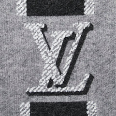 ルイ ヴィトン 23AW ショール70 エクスプローラー ショール ストール M79288 グレー ブラック ウール レディース LOUIS VUITTON 【中古】