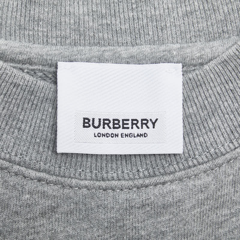 バーバリー ロゴプリント スウェット トレーナー サイズ：8Y 128cm グレー ホワイト コットン キッズ BURBERRY 【中古】