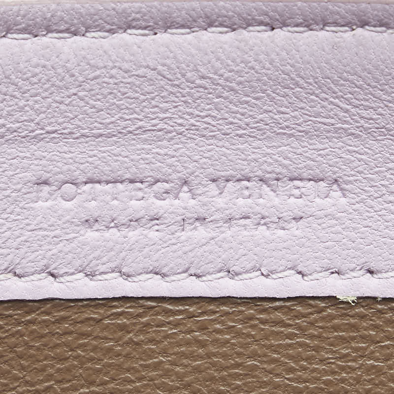 ボッテガヴェネタ イントレチャート 長財布 L字ファスナー パープル レザー レディース BOTTEGAVENETA 【中古】