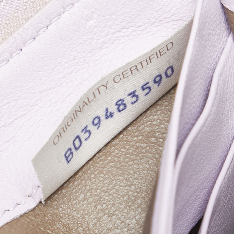 ボッテガヴェネタ イントレチャート 長財布 L字ファスナー パープル レザー レディース BOTTEGAVENETA 【中古】
