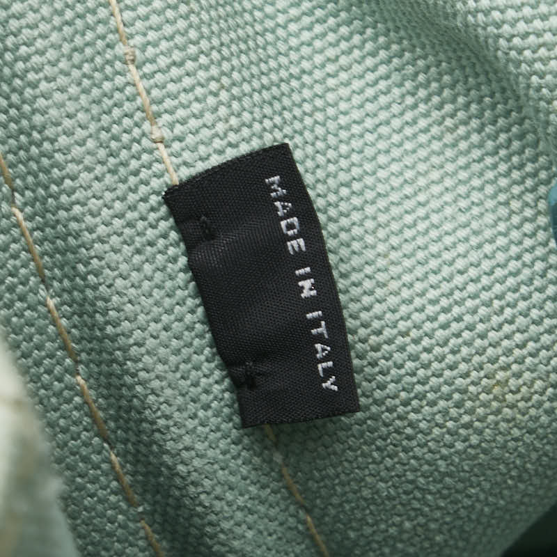 プラダ カナパ ハンドバッグ トートバッグ ミントグリーン キャンバス レディース PRADA 【中古】