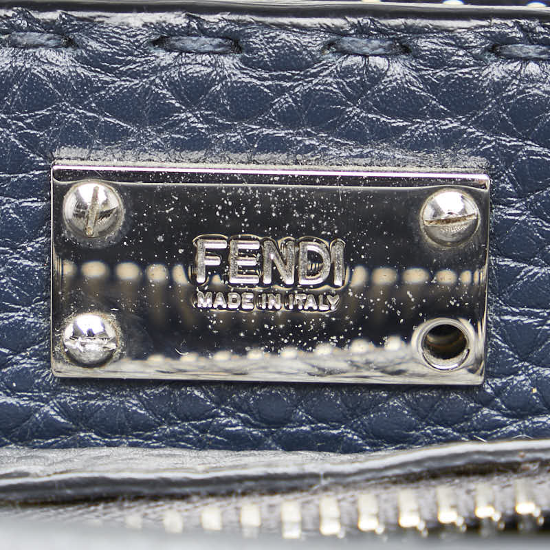 フェンディ セレリア ピーカブー ビジネスバッグ ショルダーバッグ 2WAY 7VA406 グレー レザー メンズ FENDI 【中古】