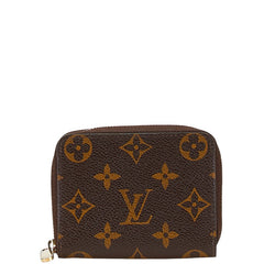 ルイ ヴィトン モノグラム ジッピー コインパース コインケース 小銭入れ M60067 ブラウン PVC レザー レディース LOUIS VUITTON 【中古】