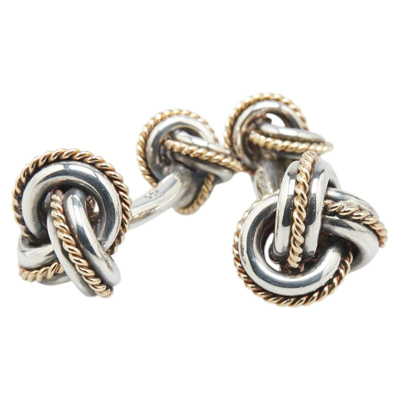 ティファニー シグネチャー カフス シルバー ゴールド SV925 シルバー K18 ゴールド コンビ メンズ TIFFANY&Co. 【中古】