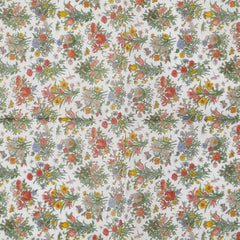 グッチ フラワー ボタニカル柄 スカーフ ハンカチ レッド マルチカラー コットン レディース GUCCI 【中古】