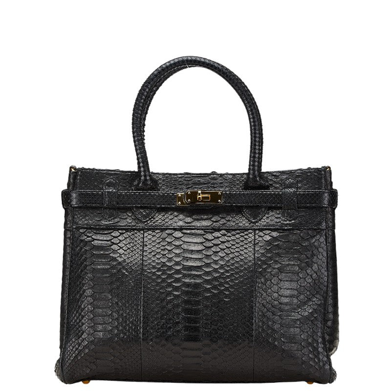 MODE KAORU モード カオル ハンドバッグ ブラック パイソン レザー レディース 【中古】