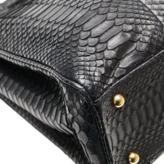 MODE KAORU モード カオル ハンドバッグ ブラック パイソン レザー レディース 【中古】