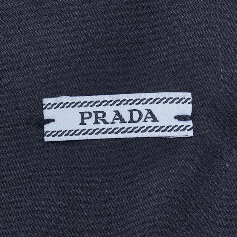 プラダ シューズケース 巾着 ネイビー ナイロン レディース PRADA 【中古】
